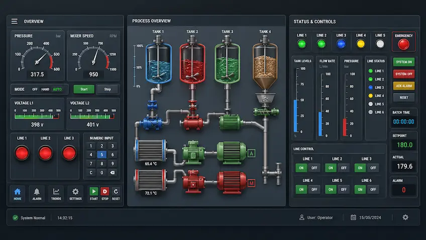 Symbol Factory, the library of graphic symbols for industrial automation with pumps, valves, motors, tanks, PLCs, piping, ISA symbols