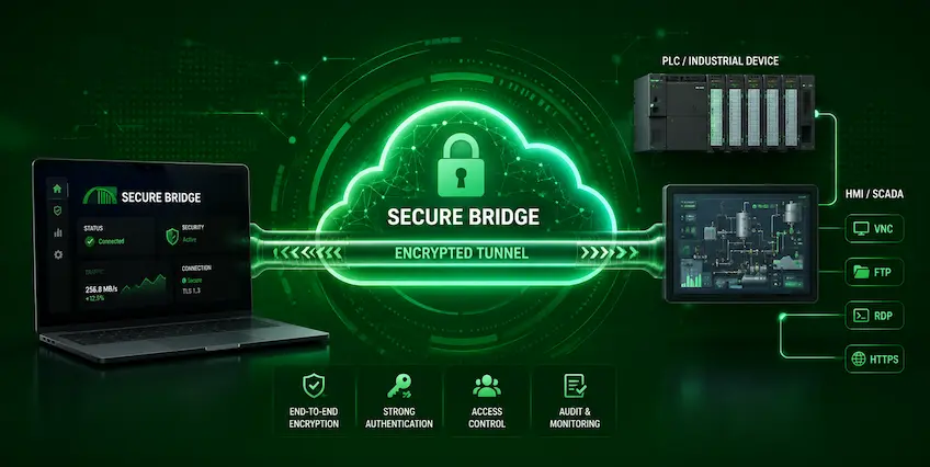 PCs connected in the Cloud through SecureBridge