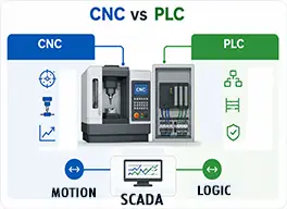 CNC vs PLC: what they control, how they are programmed and when to use them