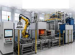 SCADA supervisory control of an automatic installation for carburizing, tempering and hardening heat treatments