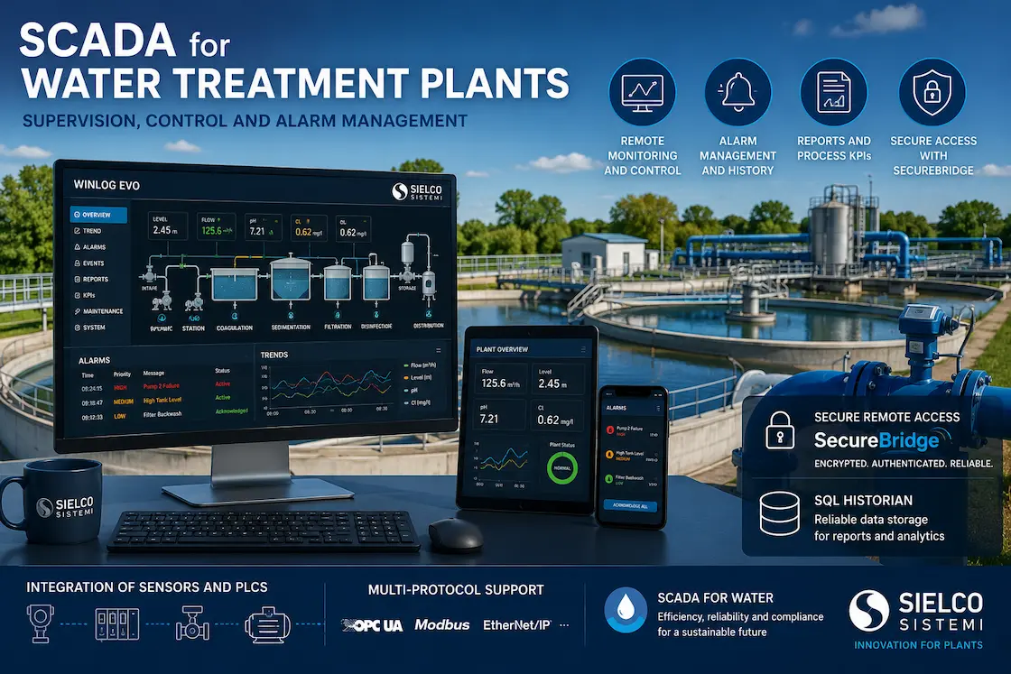 SCADA for water treatment plants: supervision, control and alarm management
