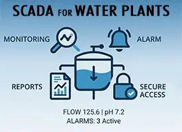 SCADA for water treatment plants: supervision, control and alarm management