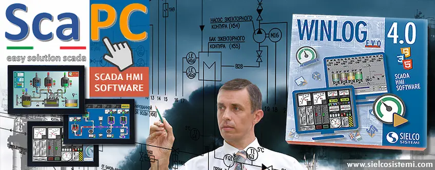 A man designs a SCADA application for a Panel PC